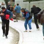 As torres Momo e Uzeir em Saravejo pegaram fogo em 1992