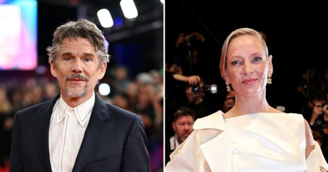 Ethan Hawke posa com a filha Maya no Festival de Cinema de Estocolmo