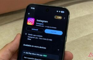 Experimentei 4 aplicativos de receitas virais e há um vencedor claro um close de um telefone mostrando a página inicial do Instagram com o menu para você aberto