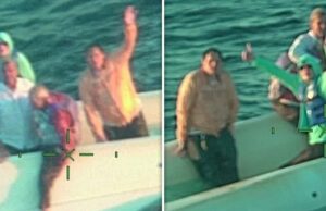 Família da Flórida resgatada após 20 horas à deriva no oceano, veja fotos e vídeo Família da Flórida encontrada após encalhada no mar 1