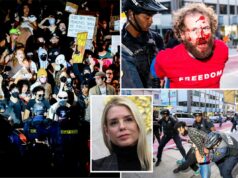 Federais investigando tumultos sangrentos na parada da turnê TPUSA da UC Berkeley, culpando a Antifa pela violência Federais investigando tumultos sangrentos na parada da turnê TPUSA da UC Berkeley, culpando a Antifa pela violência