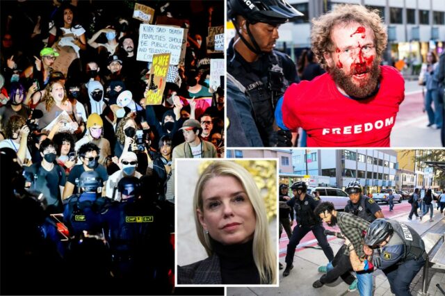 Federais investigando tumultos sangrentos na parada da turnê TPUSA da UC Berkeley, culpando a Antifa pela violência

