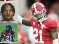 Filho de ex-astro da NFL, defensor da Universidade do Alabama, preso durante a semana de despedida do time Filho de ex-astro da NFL, defensor da Universidade do Alabama, preso durante a semana de despedida do time