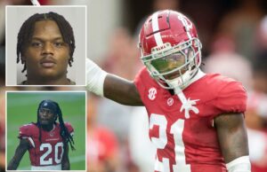 Filho de ex-astro da NFL, defensor da Universidade do Alabama, preso durante a semana de despedida do time Filho de ex-astro da NFL, defensor da Universidade do Alabama, preso durante a semana de despedida do time