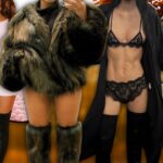 Gatas na altura da coxa, adivinhe quem - quente demais para cair!