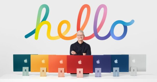 M1 iMac Tim Cook
