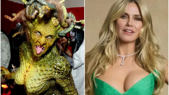 Heidi Klum está verdadeiramente petrificada como Medusa em sua festa anual de Halloween
