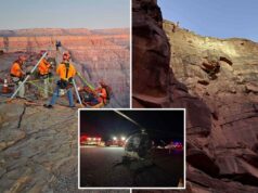 Homem morre no Grand Canyon depois de escorregar e cair mais de 30 metros Homem morre no Grand Canyon depois de escorregar e cair mais de 30 metros