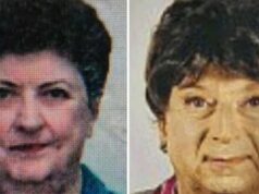 Homem se veste de mãe morta no esquema da Sra. Doubtfire para receber pensão de US$ 93.000 Foto de Graziella Dall'Oglio (esquerda) e imagem de seu filho tentando se passar por ela (direita). O filho arrecadou 53 mil euros (US$ 94 mil) de sua pensão nos três anos em que ela faleceu.