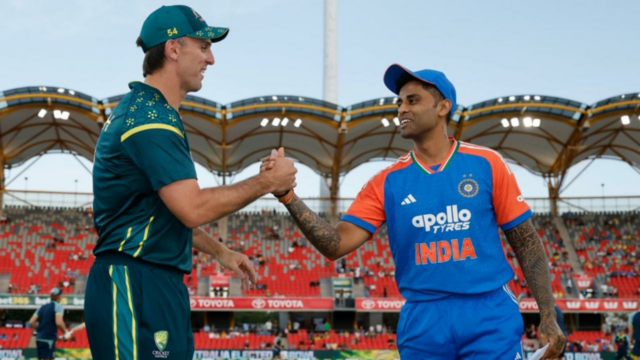 IND vs AUS 4º T20I: Mitchell Marsh vence o sorteio; IND vs AUS 4º T20I: Mitchell Marsh vence o sorteio; Austrália opta por lançar primeiro