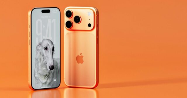 IPhone 17 bate recorde de vendas no difícil mercado chinês | IPhone 17 Pro mostrado em laranja cósmico