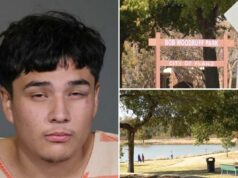 Ilegal empunhando martelo que supostamente atacou o corredor foi libertado pelo administrador de Biden – apesar da longa ficha criminal: DHS Uma placa de madeira marrom diz