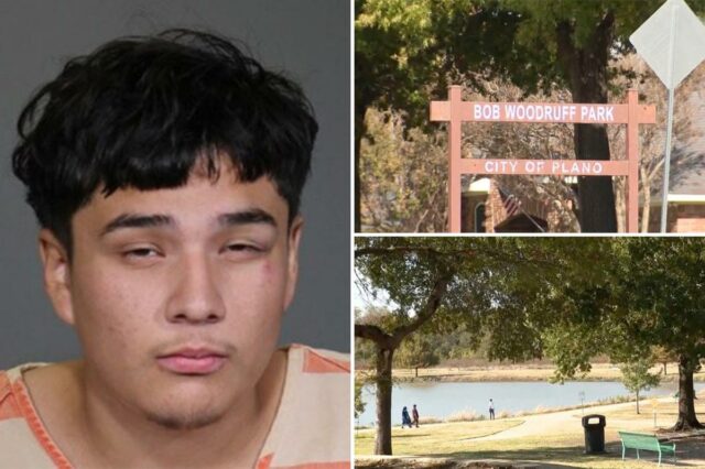 Ilegal empunhando martelo que supostamente atacou o corredor foi libertado Uma placa de madeira marrom diz