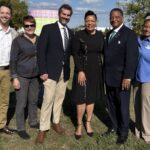 Inauguração da fita do Projeto de Melhoria de Pedestres da Broad Street de Nova Orleans