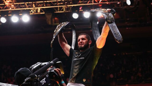 Islam Makhachev conquista título dos meio-médios e empata recorde do Islam Makhachev conquista título dos meio-médios e empata recorde do UFC com 16ª vitória consecutiva