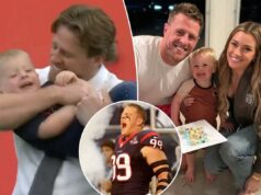 JJ Watt joga futebol com o filho de 3 anos no mesmo campo que dominou com os texanos: ‘Simplesmente inacreditável’ logotipo de fantasia azarão