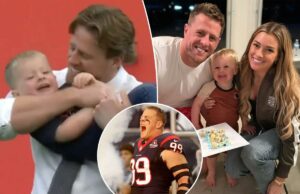 JJ Watt joga futebol com o filho de 3 anos no mesmo campo que dominou com os texanos: ‘Simplesmente inacreditável’ logotipo de fantasia azarão