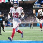 Jameis Winston marcou um touchdown contra os Leões em uma jogada complicada.