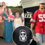 Jatos prestam homenagem a Nick Mangold como esposa, filhos servem como capitães honorários