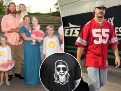 Jatos prestam homenagem a Nick Mangold como esposa, filhos servem como capitães honorários Jatos prestam homenagem a Nick Mangold como esposa, filhos servem como capitães honorários
