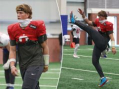 Jaxon Dart dá um passo significativo, pois restam poucos obstáculos antes que os Giants retornem da concussão O quarterback do New York Giants, Jaxson Dart (6), quando o New York Giants treinou na quarta-feira, 26 de novembro de 2025, no Quest Diagnostics Training Center em East Rutherford, NJ.