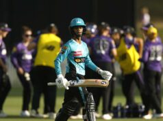 Jemimah Rodrigues marca 20 pontos durante o jogo Brisbane Heat x Hobart Hurricanes WBBL Jemimah Rodrigues marca 20 pontos durante o jogo Brisbane Heat x Hobart Hurricanes WBBL