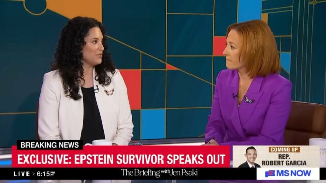 Jen Psaki enfrenta os perigos dos sobreviventes de Epstein nomeando nomes: 'Eles enfrentam ameaças reais' | Vídeo
