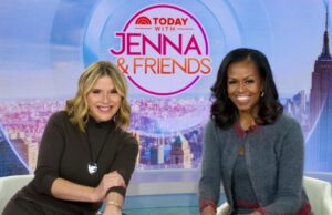 Jenna conta o que a fez chorar durante a conversa com Michelle Obama: ‘Não pude evitar’ Jenna Bush Hager e Michelle Obama em