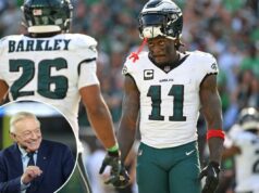 Jerry Jones quer que ‘algum daquele conflito’ ferva no vestiário dos Eagles O proprietário do Dallas Cowboys, Jerry Jones, falando antes do jogo contra o Arizona Cardinals no AT&T Stadium.