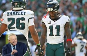 Jerry Jones quer que ‘algum daquele conflito’ ferva no vestiário dos Eagles O proprietário do Dallas Cowboys, Jerry Jones, falando antes do jogo contra o Arizona Cardinals no AT&T Stadium.