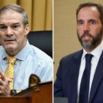 O representante dos EUA, Jim Jordan, gesticula durante uma audiência do Comitê Judiciário da Câmara.