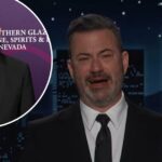 Jimmy Kimmel desaba durante homenagem ao líder da banda Cleto Escobedo III