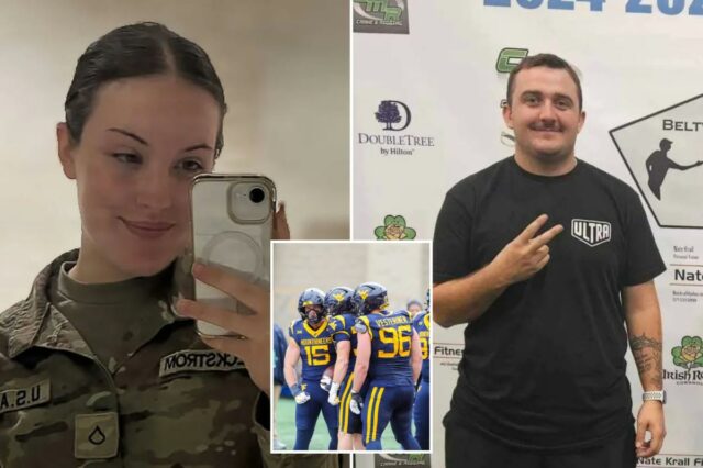 Jogo de futebol americano da West Virginia University mantém momento Jogo de futebol americano da West Virginia University mantém momento de silêncio para dois soldados da Guarda Nacional baleados em ataque em DC