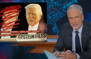 Jon Stewart critica Trump por alegar que não tem ‘nada a esconder’ com os arquivos de Epstein: ‘Está muito claro que ele não quer que essas coisas’ sejam divulgadas Jon Stewart critica Trump por alegar que não tem 'nada a esconder' com os arquivos de Epstein: 'Está muito claro que ele não quer que essas coisas' sejam divulgadas