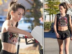 Jordon Hudson exibe abdômen em roupa Tiny Cheer Jordan Hudson Backgrid Sub 2