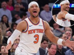 Josh Hart, do Knicks, tem o melhor jogo da temporada após problemas no início da temporada Josh Hart comemora durante a vitória dos Knicks por 137-114 sobre os Timberwolves em 5 de novembro de 2025 no Garden.
