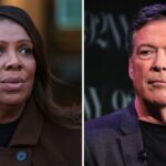 ARQUIVO - O ex-diretor do FBI James Comey gesticula ao falar no Fórum JFK Jr. do Instituto de Política da Universidade de Harvard em Cambridge, Massachusetts, 24 de fevereiro de 2020. (AP Photo / Charles Krupa, Arquivo)