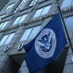 An exterior view of U.S. Immigration and Customs Enforcement (ICE) agency headquarters is seen July 6, 2018 in Washington, DC.