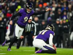 Justin Tucker cumpre suspensão de 10 jogos, elegível para retorno à NFL após escândalo de má conduta sexual Justin Tucker nº 9 do Baltimore Ravens chuta para um field goal durante um jogo de playoff de wild card da NFL contra o Pittsburgh Steelers no M&T Bank Stadium em 11 de janeiro de 2025 em Baltimore, Maryland.