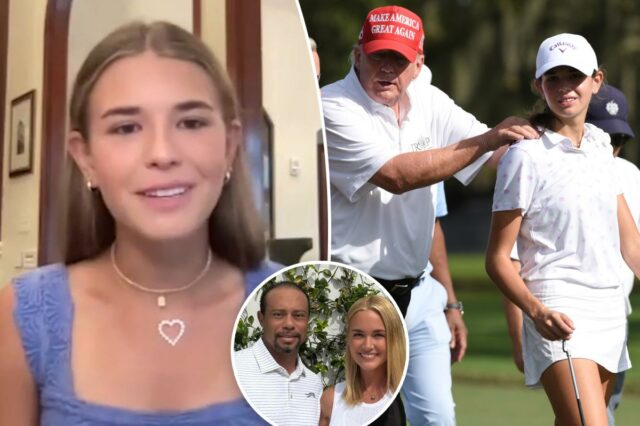 Kai Trump compartilha conselhos do vovô Donald - e do Kai Trump compartilha conselhos do vovô Donald - e do namorado da mãe, Tiger Woods - antes de sua estreia no golfe profissional