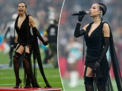 Karina Pasian ficou chocada com a reação negativa do time após negociações com a NFL antes do Hino Nacional A cantora Karina Pasian, dos EUA, se prepara para cantar o hino nacional durante a partida da NFL entre Miami Dolphins e Washington Commanders no Estádio Santiago Bernabeu, em Madrid, em 16 de novembro de 2025.