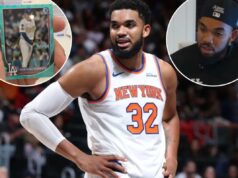 Karl-Anthony Towns, dos Knicks, vende cartão raro de Yoshinobu Yamamoto por US$ 72 mil Karl-Anthony Towns observa durante o jogo Knicks-Heat em 17 de novembro de 2025.