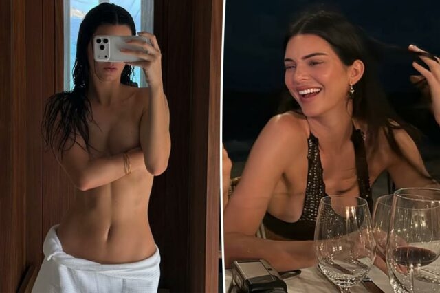 Kendall Jenner tira as roupas na praia em fotos de Kendall Jenner tira as roupas na praia em fotos de cair o queixo do aniversário de 30 anos