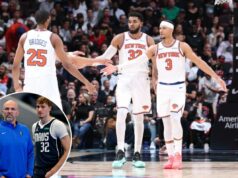 Knicks espera que encontro com o cobiçado Jason Kidd e seu disfuncional Mavericks traga a primeira vitória na estrada Jason Kidd e Cooper Flagg assistindo a um jogo da Copa da NBA.