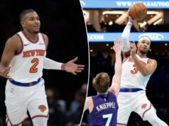 Knicks têm plano de escalação, já que Mike Brown comete um erro que não repetirá O armador do Knicks, Miles McBride (2), reage após uma cesta contra o Brooklyn Nets no segundo tempo no Barclays Center.