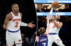 Knicks têm plano de escalação, já que Mike Brown comete um erro que não repetirá O armador do Knicks, Miles McBride (2), reage após uma cesta contra o Brooklyn Nets no segundo tempo no Barclays Center.