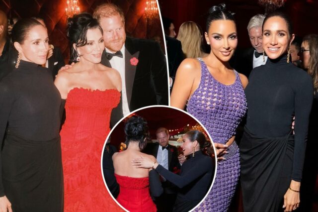 Kris Jenner e Kim Kardashian excluem fotos de Meghan e Harry na festa de aniversário de 70 anos
