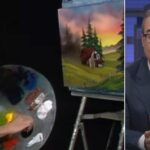 Leilão 'Last Week Tonight With John Oliver' arrecada mais de US$ 1,5 milhão para transmissão pública, incluindo novo recorde para uma pintura de Bob Ross