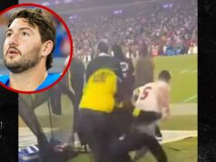 Lions Long Snapper Hogan Hatten nega ter discutido com fã que invadiu o campo fã-abordado-primário-11-10-2025