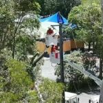 As tempestades atingiram o sudeste de Queensland mais uma vez, mas também atingiram mais a oeste, perto de Toowoomba.